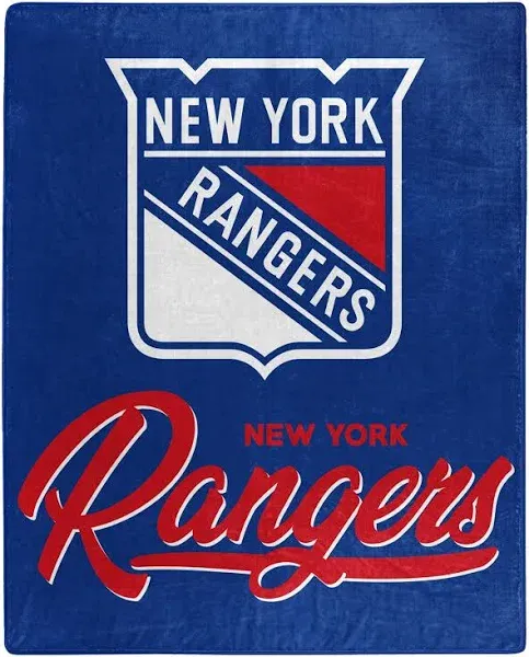 NHL New York Rangers Signature Raschel Throw Blanket