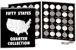 Fox Valley Traders Commemorative State Quarters Album, Black White Collection Folder