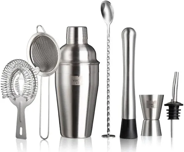 Vacu Vin 7pc Stainless Steel Cocktail Set Silver