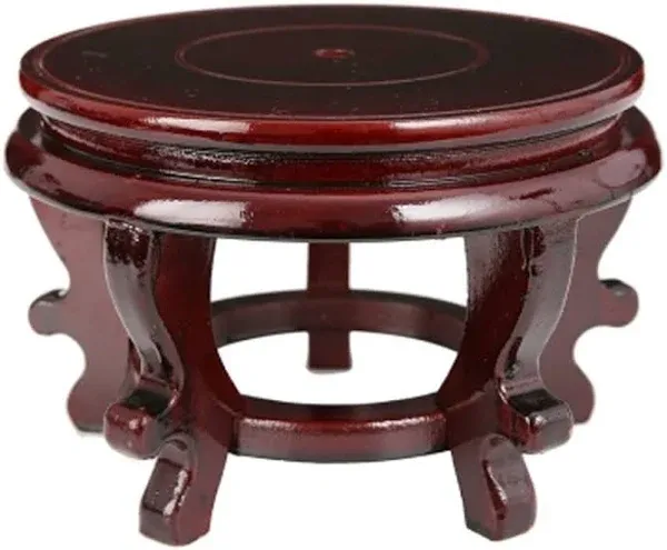 STOBOK Chinese Rosewood Display Stand Oriental Furniture Wooden Base Square Teapot Base Bonsai Vase Display Stand