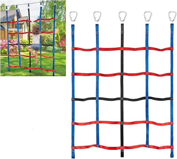 Climbing Net for Kids Outdoor, Climbing Cargo Net, Playground Accessories, Ninja Net Climbing Swingset for Jungle Gyms Playground Obstacle Course Training for Outdoor Treehouse