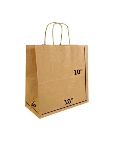 JET Paper Bags 18x7x18 inch Large Brown Paper Bags with Handles Ideal for Takeout