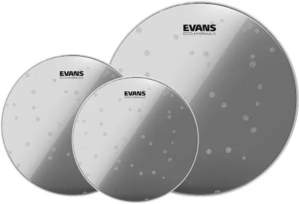 Evans Drum Heads - Hydraulic Glass Tompack, Rock (10 inch, 12 inch, 16 inch)