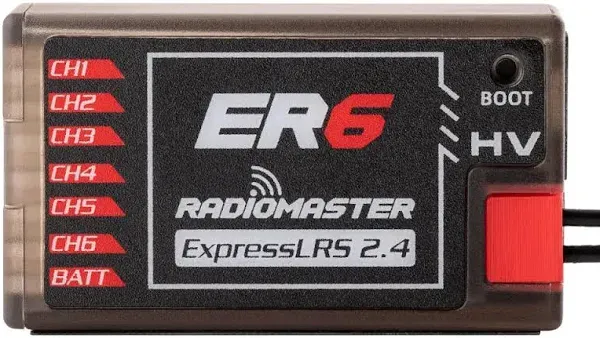 RadioMaster ER6G 2.4GHz PWM ELRS 6 Channel Receiver