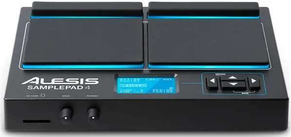 Alesis Sample Pad 4 + Multipad Clamp - Percussion/Sample Triggering Instrument with 4 Velocity Sensitive Pads & Mounting System With 15-Inch Boom Arm