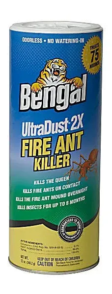 Bengal Fire Ant Dust, 12 oz. Shaker, Bengal UltraDust 2 Fire Ant and Insecticide