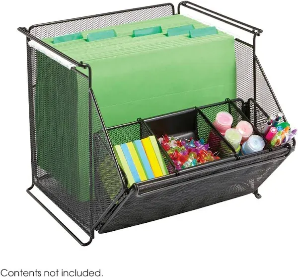 Safco Onyx Stackable Mesh Storage Bin