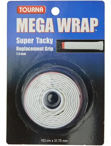 Tourna Mega Wrap Tennis Racket Replacement Grip - Super Tacky - 1.5mm