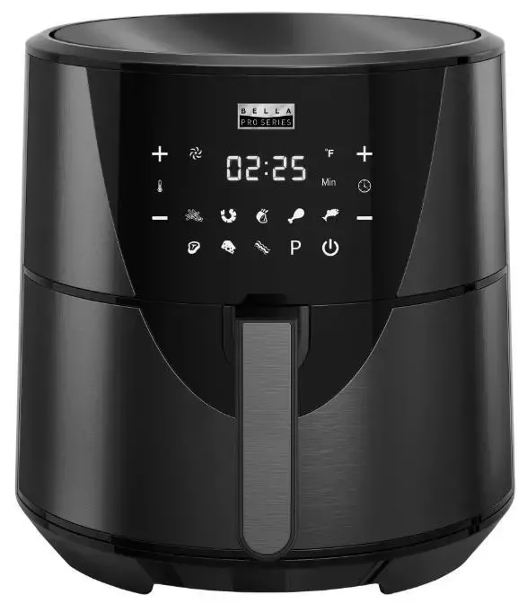 Bella 8qt Touchscreen Air Fryer TXG-FS075A Black Stainless Steel - OPEN BOX