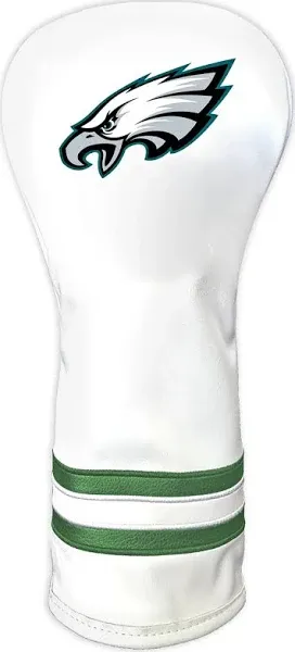 Team Golf NFL White Vintage Fairway Golf Club Headcover, Form Fitting Design, Retro Design