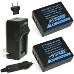 Wasabi Power Battery (2-Pack) and Charger for Fujifilm NP-W126, NP-W126S