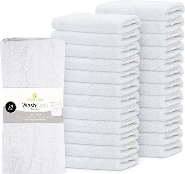 Gold Textiles 12x12 Cotton Blend Wash Cloth Towel Set