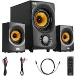 Acoustic Audio by Goldwood Bluetooth 2.1 Speaker System 2.1-Channel Home Theater Speaker System, Black (AA2170)