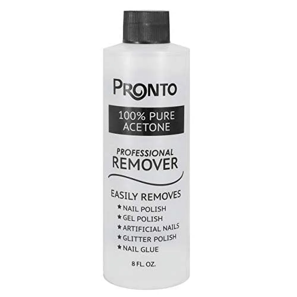 Pronto 100% Acetone Gel Nail Polish Remover - Gel Polish Remover for Nails | Acetone Nail Polish Remover & Acrylic Nail Remover for Removal of Glue, Gel & Dip | Gel Nail Remover, 12 Fl oz