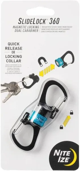 Nite Ize SlideLock 360 Degree Magnetic Locking Dual Carabiner