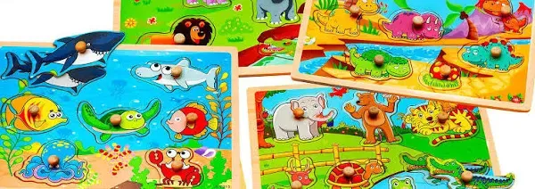 7 Pack Wooden Puzzles for Toddlers