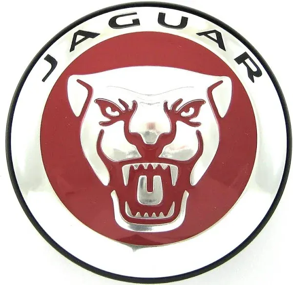 Jaguar Red Wheel Badge Center Cap