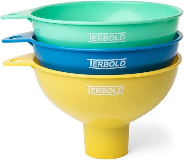 Terbold 3pc Wide Mouth Canning Funnels Set