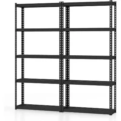 5-Tier Heavy Duty Storage Shelf Storage Utility Rack Shelf w/Anti-tipping Device