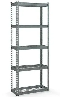 Tangkula 5-Tier Metal Shelving Unit Heavy Duty Wire Storage Rack with Anti-slip Foot Pads