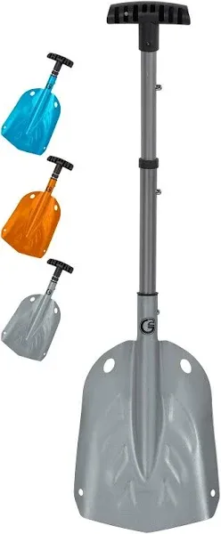 G2 Backcountry Lightweight Telescopic Avalanche Snow Shovel, Storage Down to 13 inch, Durable Aluminum Alloy Material, ABS Anti-Slip Proof Handle, Compact Storage Size (Grey)