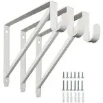 Homydom Heavy Duty Closet Shelf and Rod Brackets (White 3 Pack)