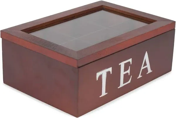 Mark Feldstein and Associates Window Display Wooden Tea Chest 6 Compartment