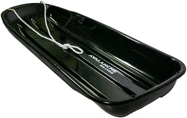 Avalanche Brands Classic 48" Downhill Toboggan Snow Sled with Pull Rope and Handles