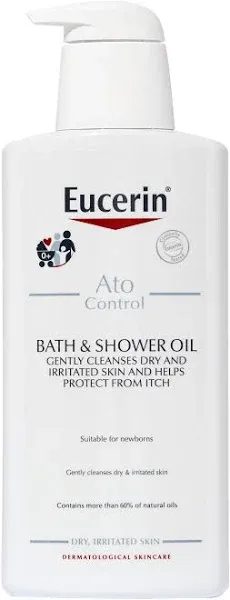 Eucerin AtoControl Bath & Shower Oil for Dry & Irritated Skin 400ml, Exp 02/25