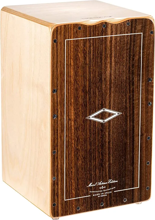 Meinl Percussion Artisan Edition Cajon with Internal Strings for Snare Effect, Baltic Birch/Brown Eucalyptus — Made in Spain — Tango Line, 2-Year Warranty (AETLBE)