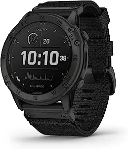 Garmin tactix Delta Solar with Ballistics, Specialized Tactical Watch with Solar Charging Capabilities, Ruggedly Built to Military Standards, Night Vision Compatibility, Black