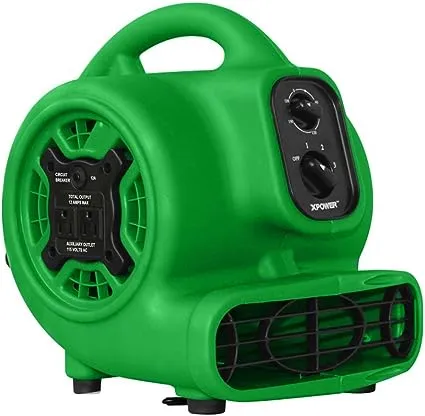 XPOWER P-230AT 1/5HP Mini Air Mover Red