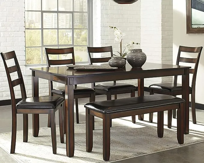 Bridson Dining Table and 4 Chairs and Bench Set