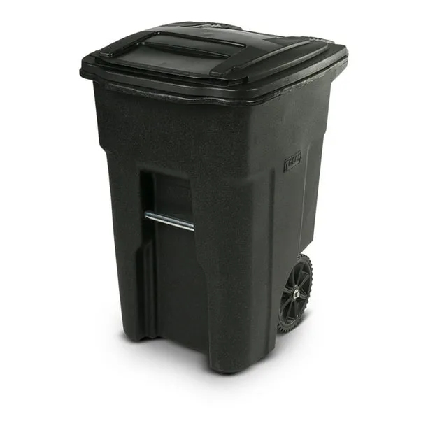 Toter 48 gallon Garbage Can with Outside Wheels and Lid - Greenstone