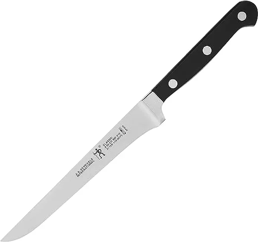 HENCKELS Classic Razor-Sharp 5.5-inch Boning Knife, German Engineered Informed by 100+ Years of Mastery, Black/Stainless Steel