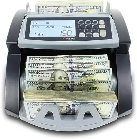 Cassida 5520 UV/MG Currency Counter with Ultraviolet and Magnetic Sensor, Gray