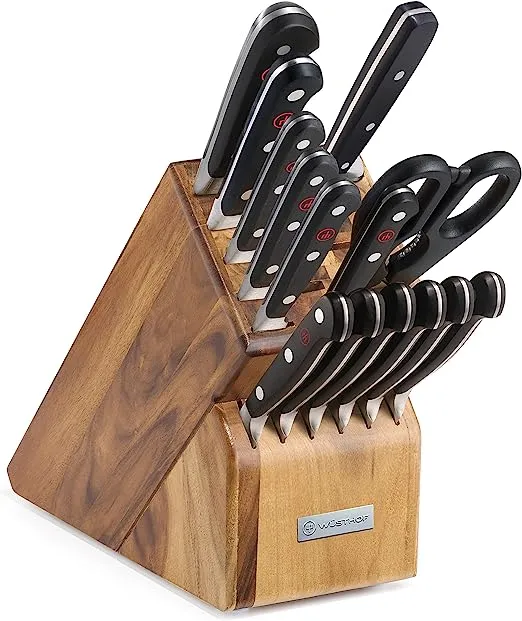 Wusthof Classic 15-Piece Knife Block Set - Acacia