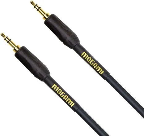 Mogami GOLD 3.5-3.5-03 Stereo Audio Patch Cable, 3.5mm TRS Male Plugs, Gold Contacts, Straight Connectors, 3 Foot