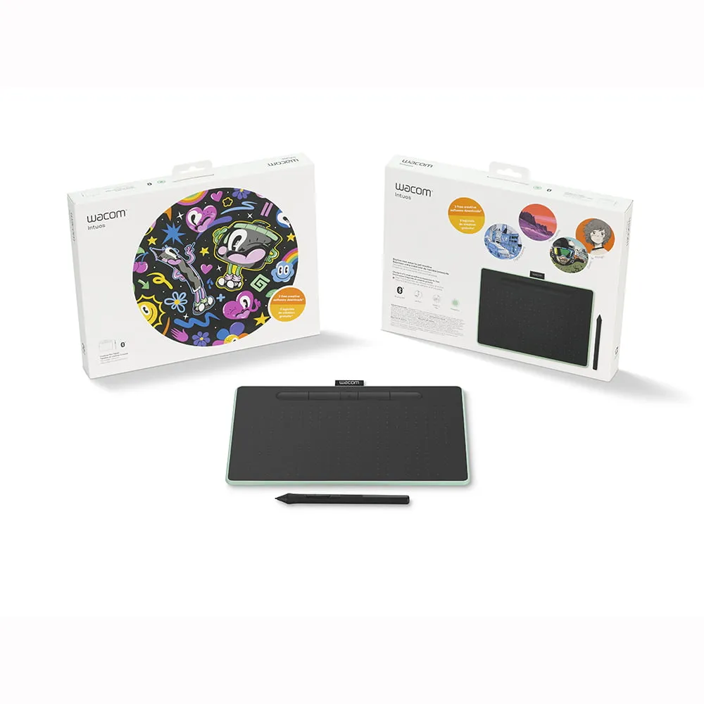 Wacom Intuos Wireless Graphics Drawing Tablet with 3 Bonus Software Included, 10.4" X 7.8", Black, Medium (CTL6100WLK0)