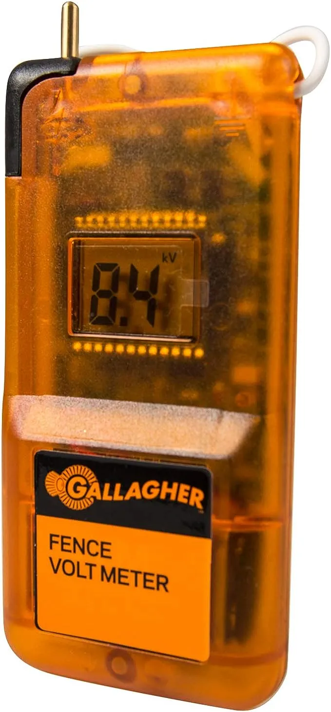 Gallagher Digital Volt Meter | Electric Fence Voltage Reader to Test, Trace & Diagnose Shorts and Faults |Auto Turn-On Indication | Easy Installation | Tough and Water Resistant