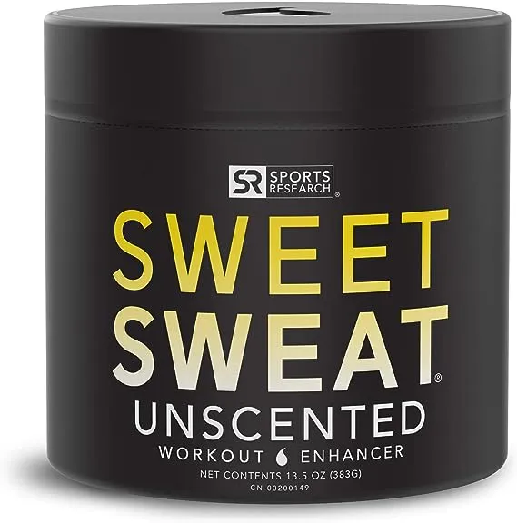 Sweet Sweat Unscented 'Workout Enhancer' Gel - Maximize Your Exercise & Sweat Faster - 13.5oz Jar (Unscented)