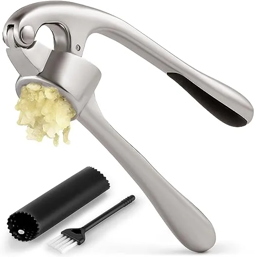 Zulay Kitchen Garlic Press with Soft Easy-Squeeze Ergonomic Handle - Royal Gold