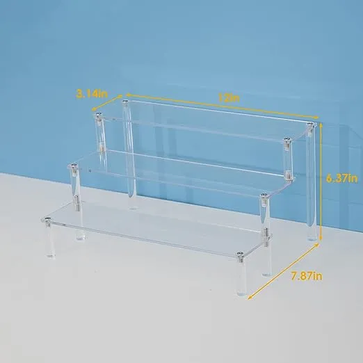 ihomecooker 3 Steps Clear Acrylic Display Riser Cupcake Stand Display for Dec...