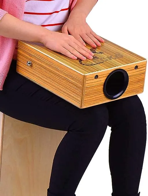 GECKO Travel Cajon Box Drum-Wooden Percussion Box Musical Instrument Cajon Box Drum Basic Box Drum with Carrying Bag