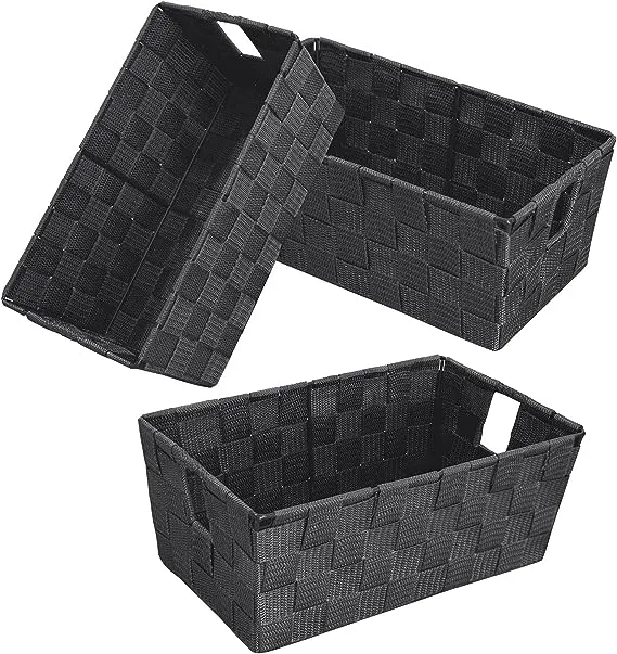 homyfort Woven Shelf Storage Tote Basket Bins Container Storage Boxes Cube Organizer