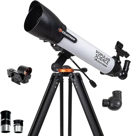 Popular Science StarSense Explorer DX 100AZ Smartphone App-Enabled Telescope – Works with StarSense App to Help You Find Stars, Planets & More – iPhone/Android Compatible