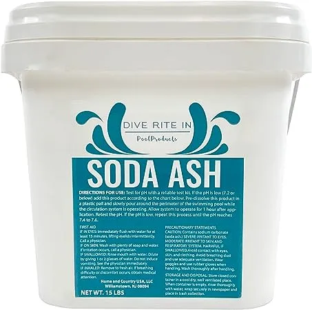 Dive Rite in Premium Soda Ash Designed as a PH Increaser for Pool and Washing Soda for Tie Dying and Everyday Usage (2 Pounds)