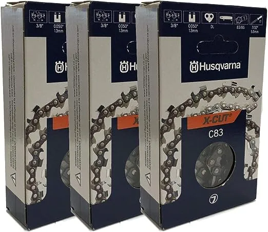 Husqvarna 585550072 20" Chainsaw Chain X-Cut 3/8" .050" 72 DL