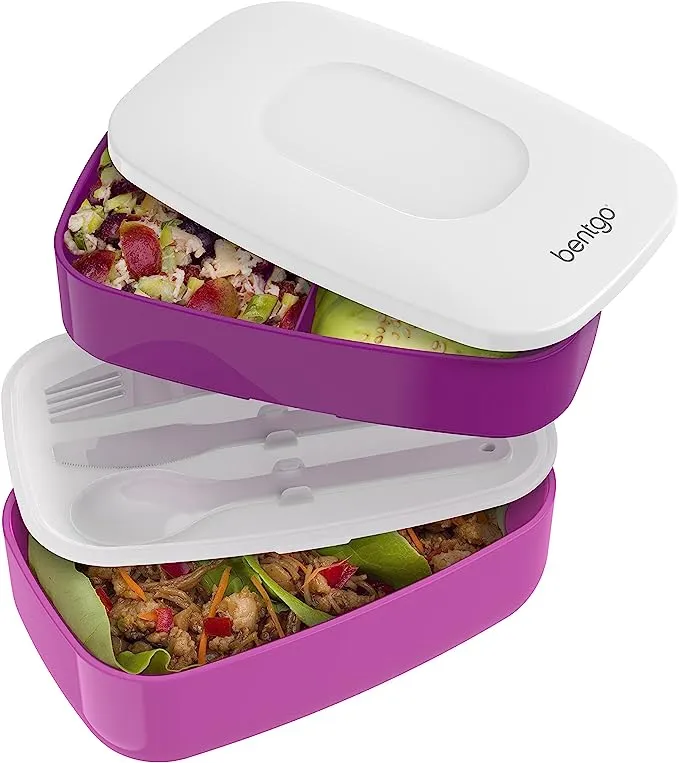 Bentgo All-in-One Stackable Lunch Box, Purple