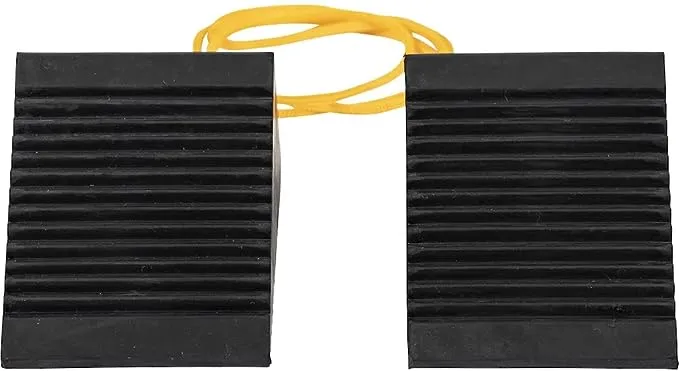 Buyers Products WC35225 Mini Rubber Wheel Chock Set, 5 x 3 x 2.25 Inches, 36 Inch Nylon Rope, Ideal For ATVs , Riding Lawnmowers And Gas-Powered Scooters, Rust And Chemical Proof